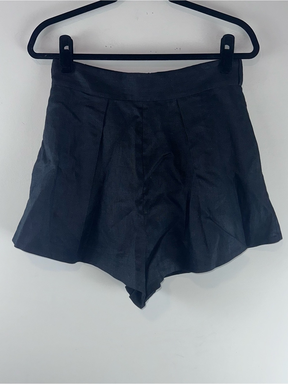 Zimmerman Halliday Tuck Short Linen Black High Rise Short Size 2